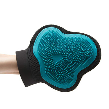 Messy Mutts - Grooming - Glove - Silicone - Reversible - Blue