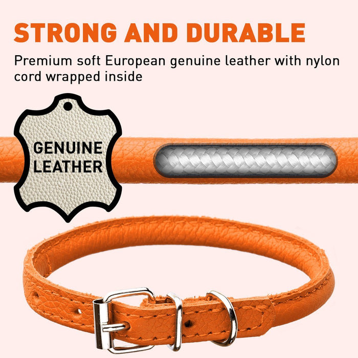 
                  
                    DOGLINE - Soft Round Leather Collar
                  
                