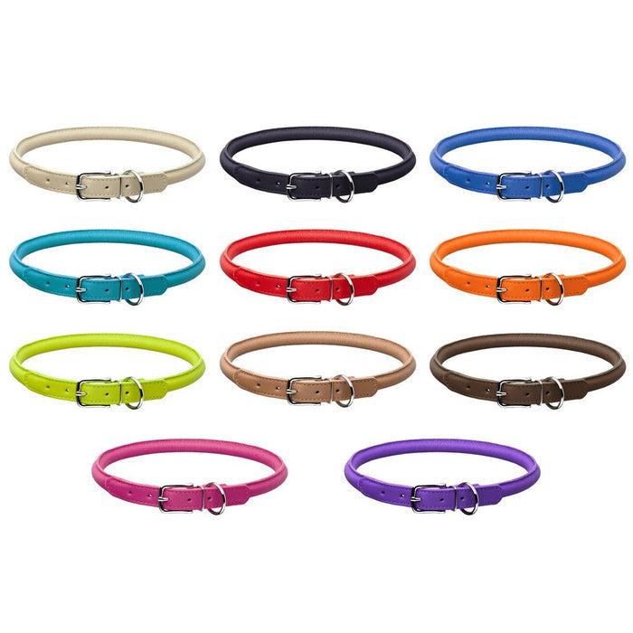 DOGLINE - Soft Round Leather Collar