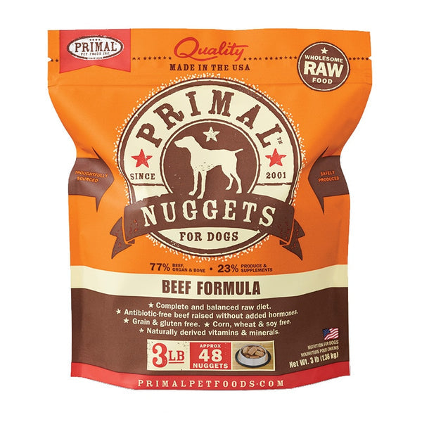 PRIMAL - Canine - Nuggets - Beef (Frozen Food) (Only Deliver to Metro Vancouver)