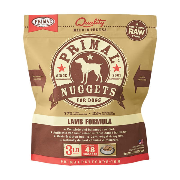 PRIMAL - Canine - Nuggets - Lamb (Frozen Food) (Only Deliver to Metro Vancouver)