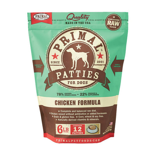 PRIMAL - Canine - Patties - Chicken (Frozen Food) (Only Deliver to Metro Vancouver)