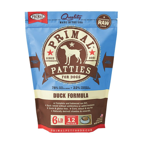 PRIMAL - Canine - Patties - Duck (Frozen Food) (Only Deliver to Metro Vancouver)