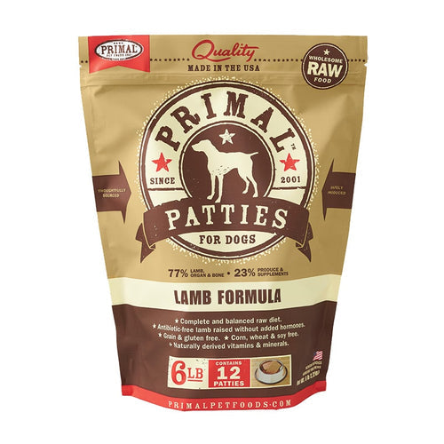 PRIMAL - Canine - Patties - Lamb (Frozen Food) (Only Deliver to Metro Vancouver)