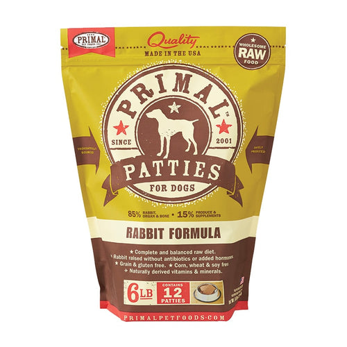 PRIMAL - Canine - Patties - Rabbit (Frozen Food) (Only Deliver to Metro Vancouver)