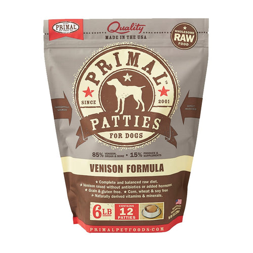 PRIMAL - Canine - Patties - Venison (Frozen Food) (Only Deliver to Metro Vancouver)