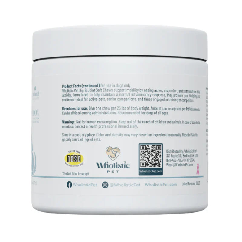 
                  
                    Wholistic Pet - Soft Chews - Hip & Joint
                  
                