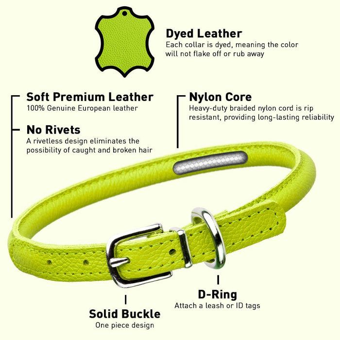 
                  
                    DOGLINE - Soft Round Leather Collar
                  
                