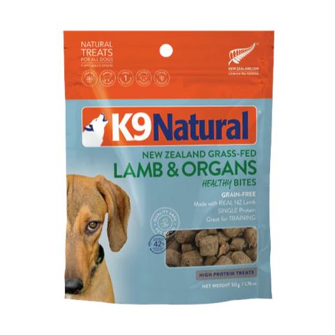 K9 Natural - Treats - Healthy Bites - Freeze Dried - Lamb and Organs - 50g