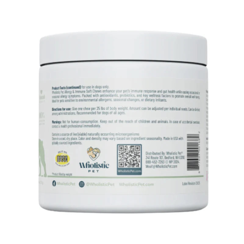 
                  
                    Wholistic Pet - Soft Chews - Allergy & Immune
                  
                