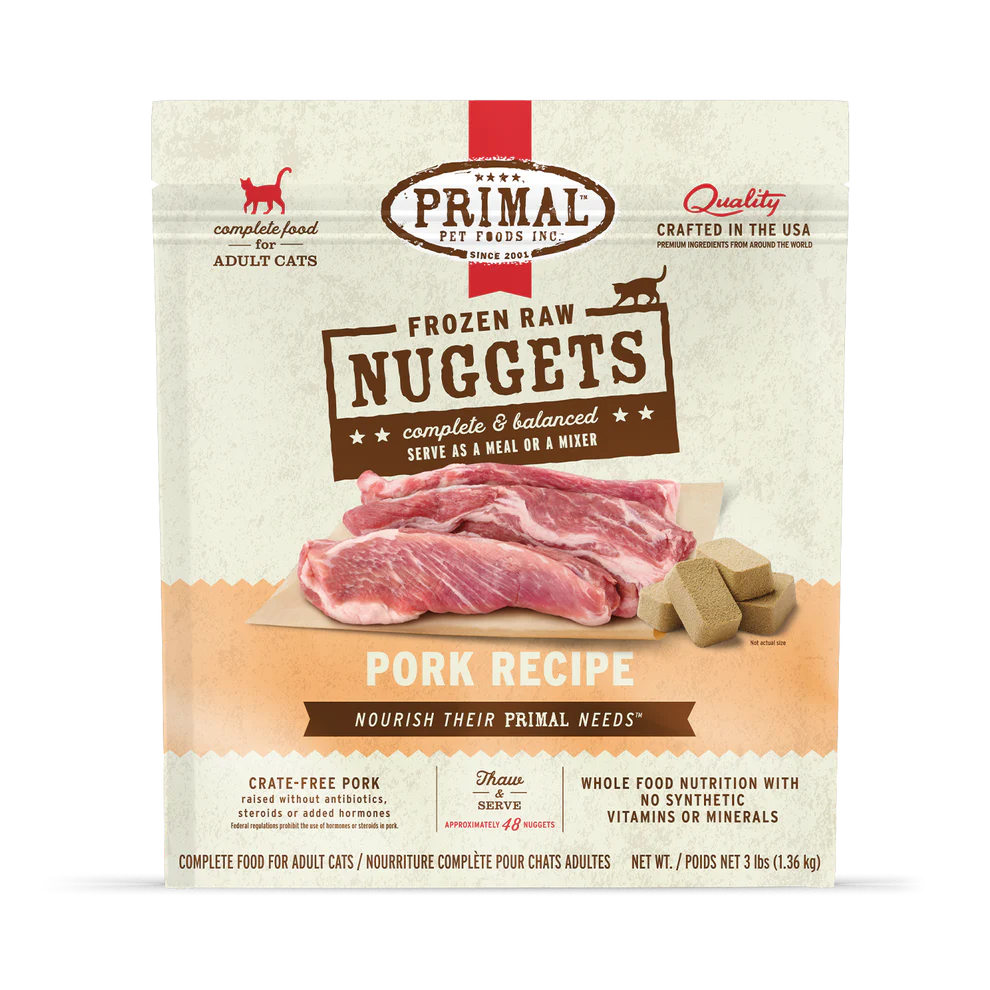 
                  
                    Primal - Feline - Nuggets - Pork (Frozen Food) (Only Deliver to Metro Vancouver)
                  
                