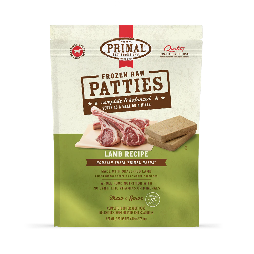 PRIMAL - Canine - Patties - Lamb (Frozen Food) (Only Deliver to Metro Vancouver)