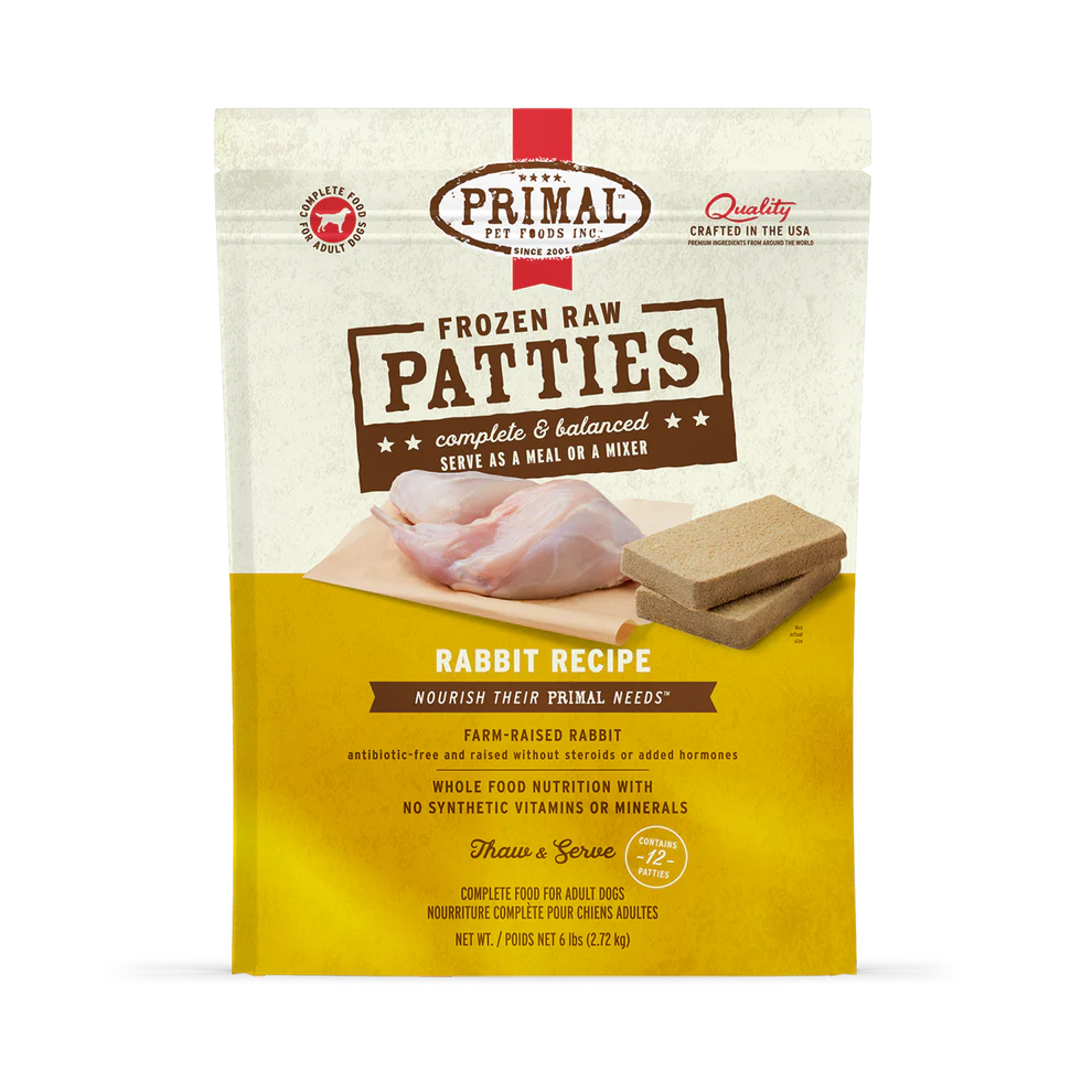 PRIMAL - Canine - Patties - Rabbit (Frozen Food) (Only Deliver to Metro Vancouver)