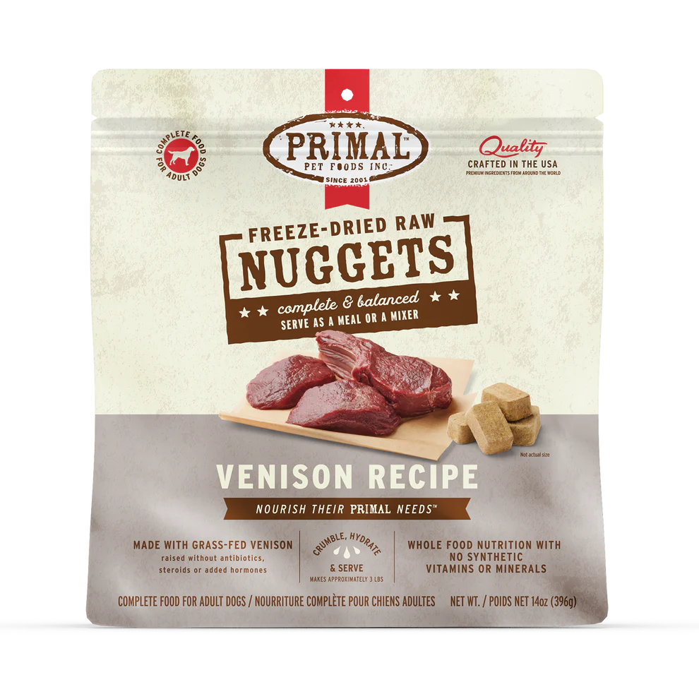 PRIMAL - Canine - Freeze Dried - Nuggets - Venison