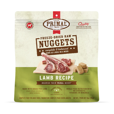 PRIMAL - Canine - Freeze-Dried - Nuggets - Lamb