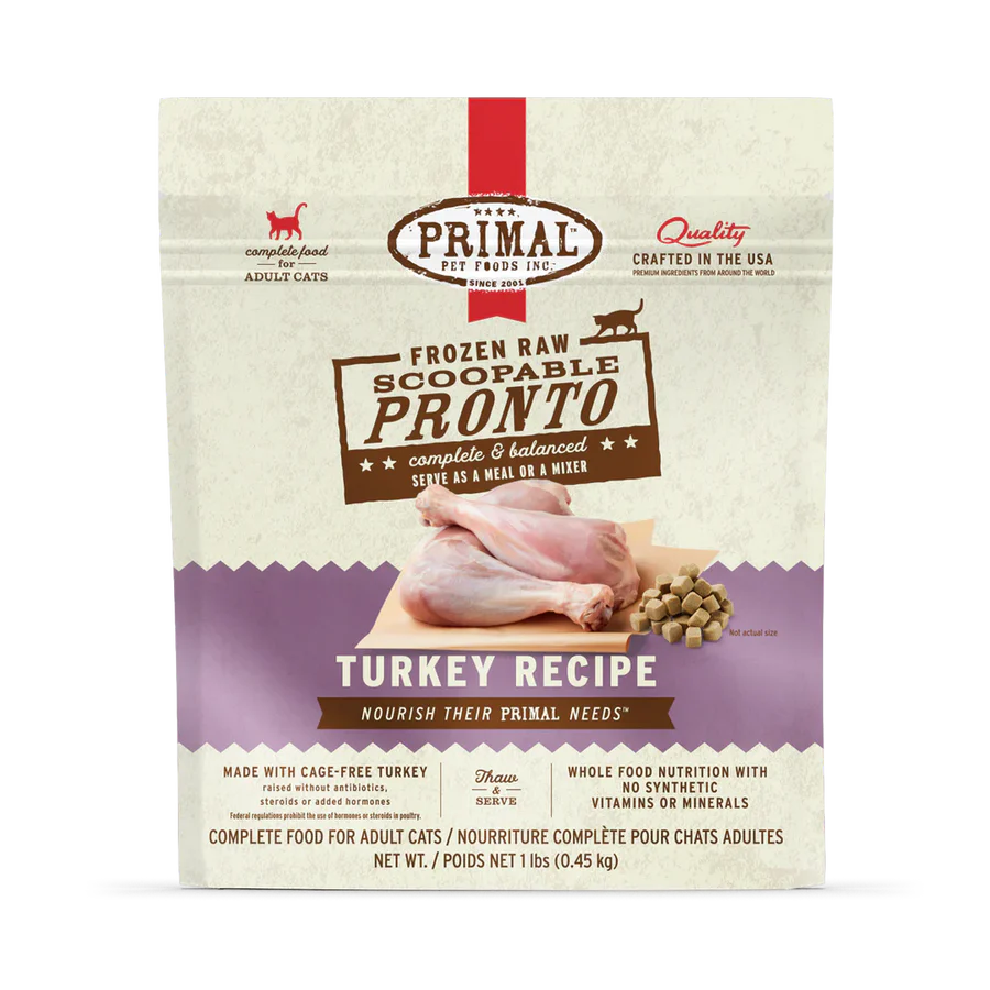 PRIMAL - Feline - Frozen - Pronto - Turkey (Only Deliver to Metro Vancouver)