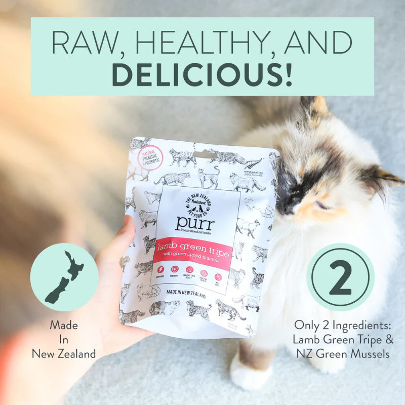 
                  
                    NZ Natural Pet Food Co - Freeze Dried - Treats - Purr - Lamb Green Tripe 40g
                  
                