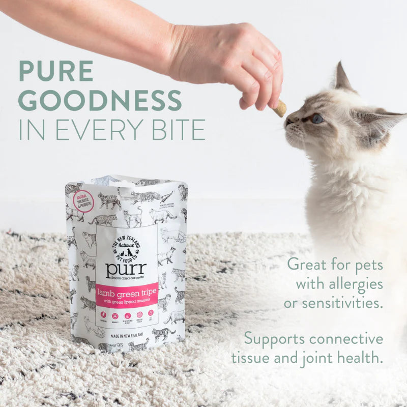 
                  
                    NZ Natural Pet Food Co - Freeze Dried - Treats - Purr - Beef Green Tripe 40g
                  
                