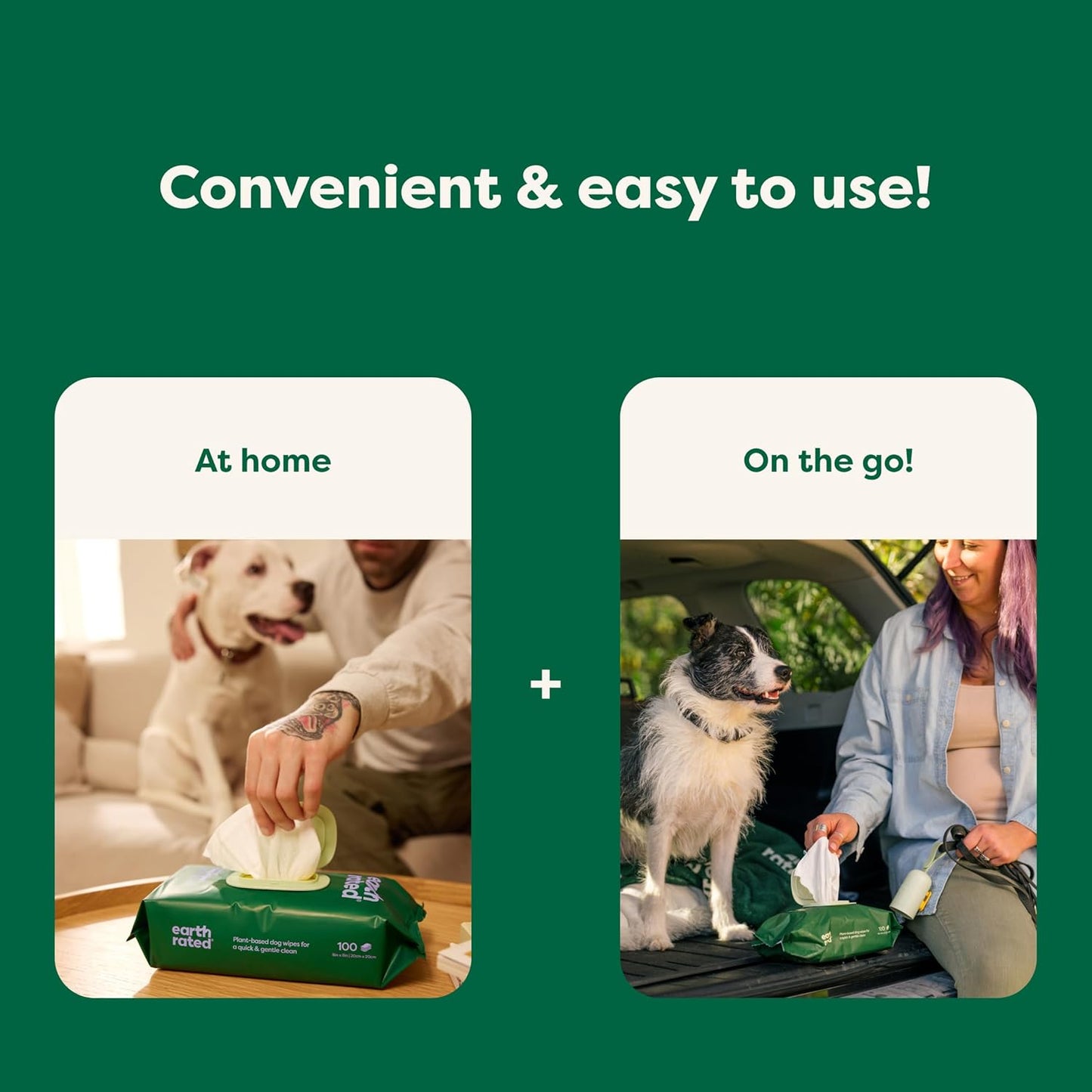 
                  
                    earth rated - Compostable Pet Wipes Unscented 8x8" 100PK
                  
                