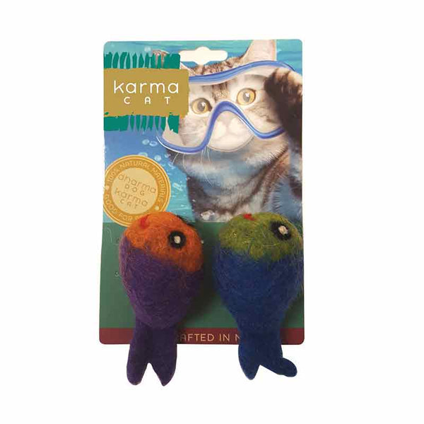 Dharma Dog Karma Cat - Toy - Fish - 2 pk