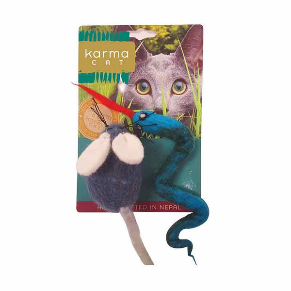 Dharma Dog Karma Cat - Toy - Mouse & Snake - 2 pk