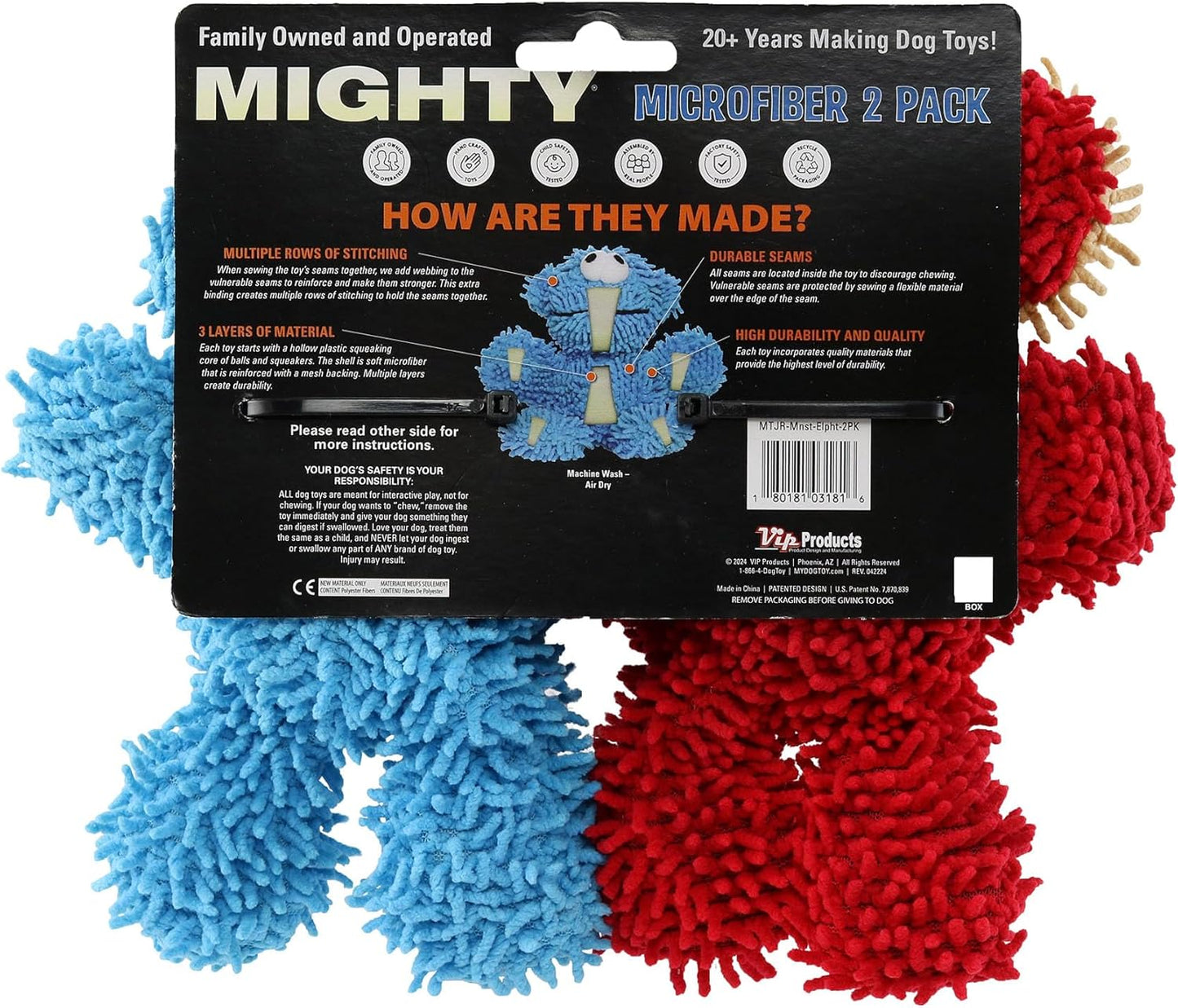 
                  
                    Tuffy Toys - Mighty Junior Microfiber Ball Monster and Elephant 2 Pack
                  
                