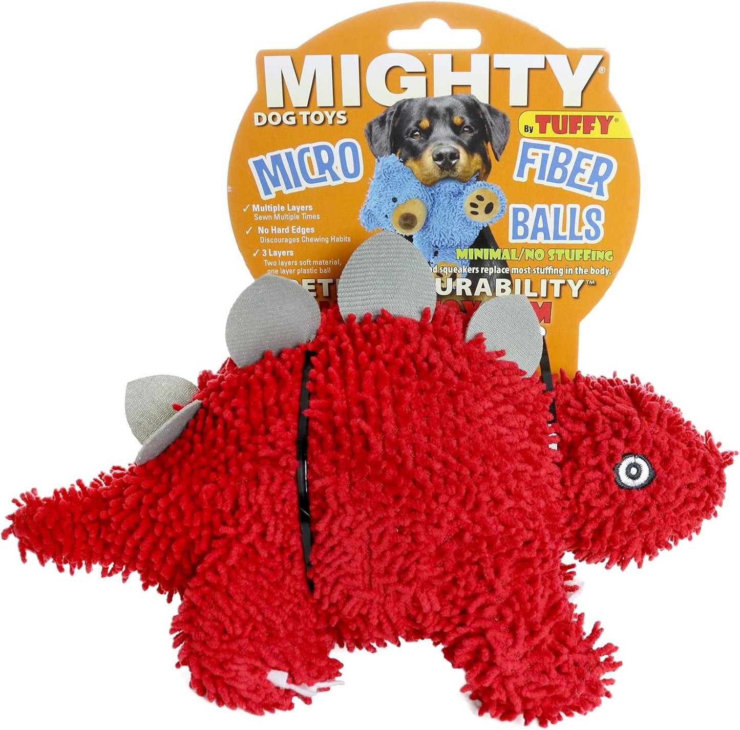 
                  
                    Tuffy Toys - Mighty Microfiber Ball Stegosaurus Red Medium
                  
                