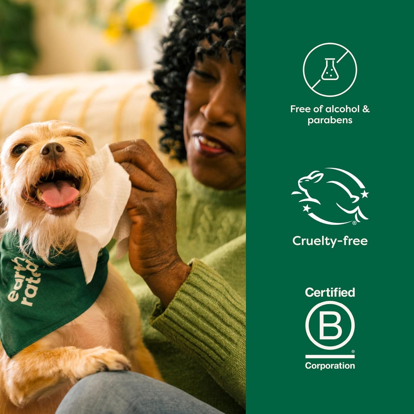 
                  
                    earth rated - Compostable Pet Wipes Unscented 8x8" 100PK
                  
                