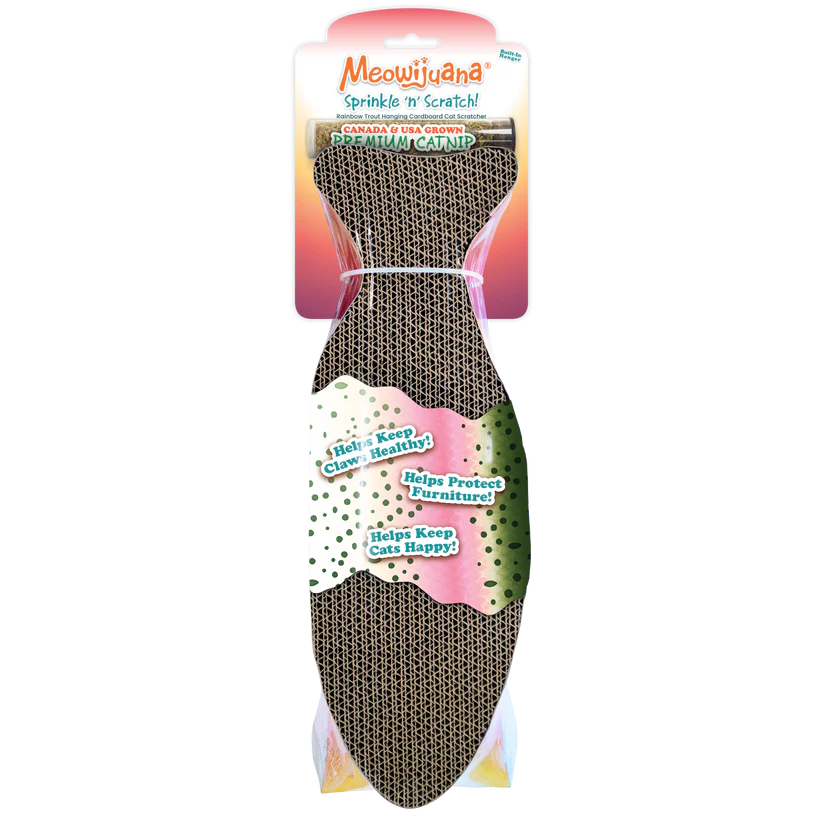 Meowijuana - Sprinkle 'n' Scratch Cat Scratcher - Fish