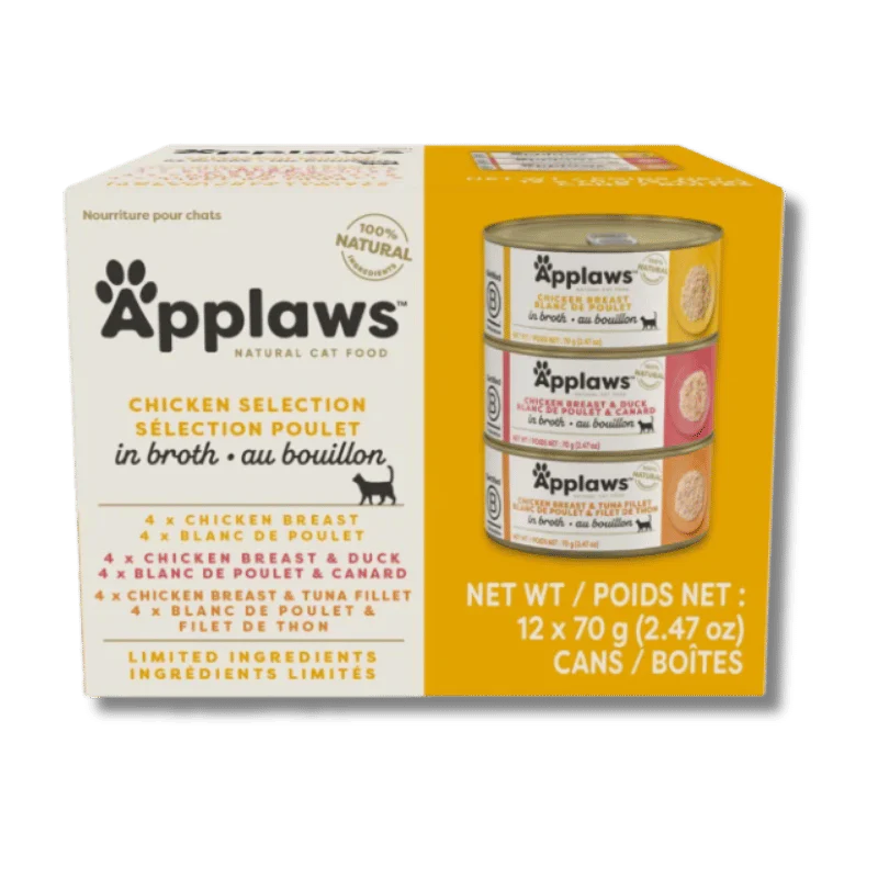Applaws - Broth Multipack Chicken Can (Cat) - 70g X 12