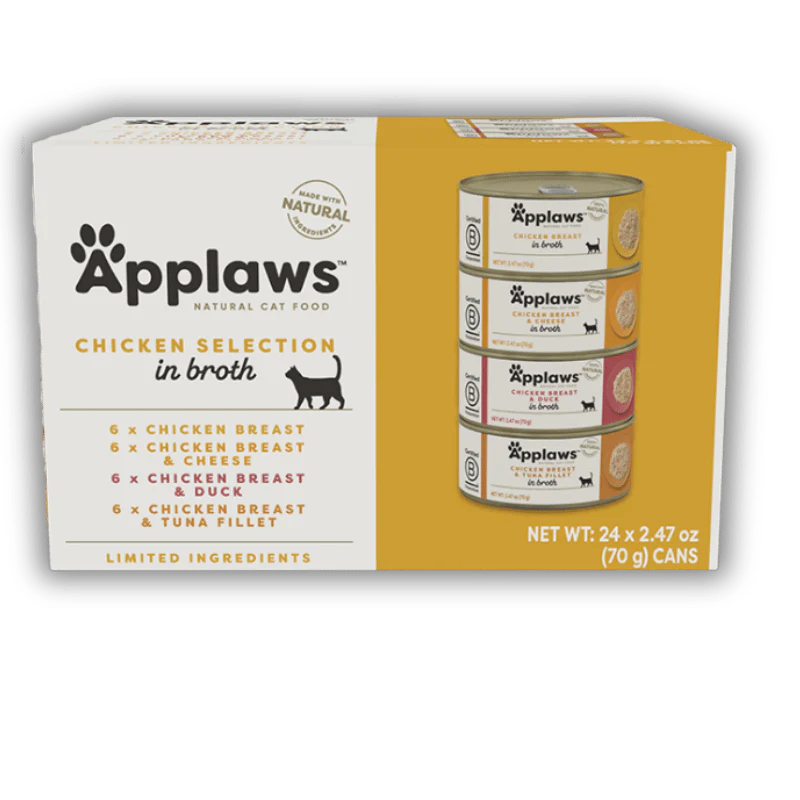 
                  
                    Applaws - can- multipack - Broth - Chicken Selection (Cat) - 70g (24)
                  
                