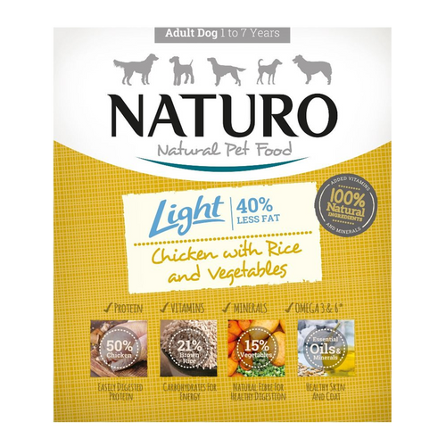 Naturo - Dog Trays - Light Chicken & Rice with Veg (400g - Case of 7)