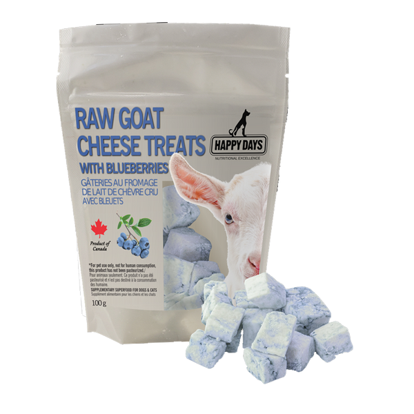 Happy Days - Raw Goat Cheese Treats with Blueberry 100g (Frozen Food) (Only Deliver to Metro Vancouver)