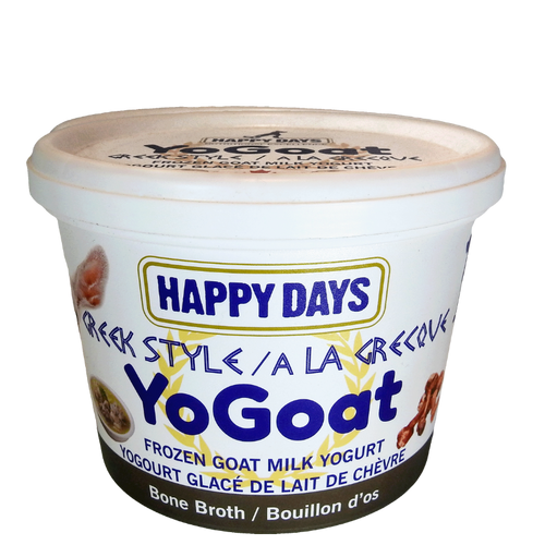 Happy Days - YoGoat Goat Milk Yogurt Bone Broth -(Case of 6) x 475g (Frozen Food) (Only Deliver to Metro Vancouver)