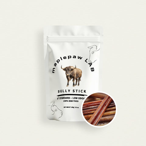 maplepaw LAB, 6" Bully Stick Low Odour Chewing Sticks 5 PCS