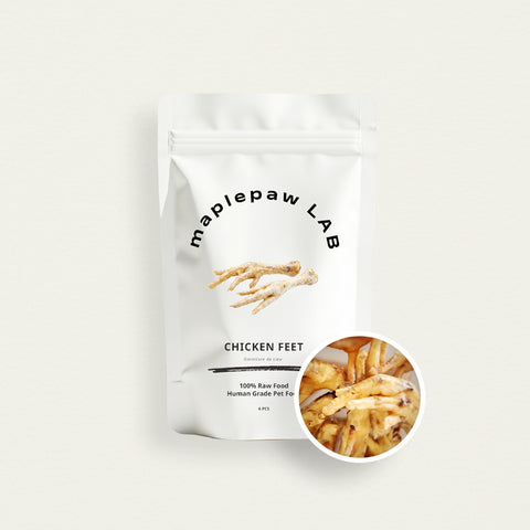 maplepaw LAB, Chicken Feet Dried Raw Treats 6PCS