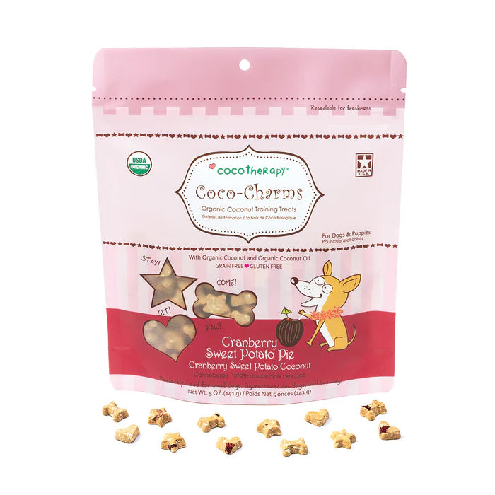 CocoTherapy - Coco-Charms Training Treats – Cranberry Sweet Potato Pie - 5 oz