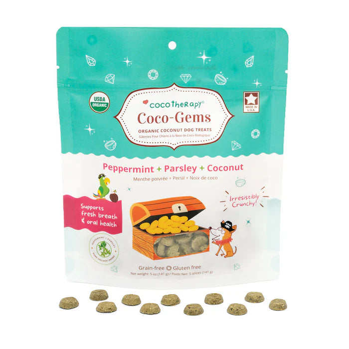 coco therapy - Coco-Gems - Peppermint + Parsley + Coconut, 5 oz