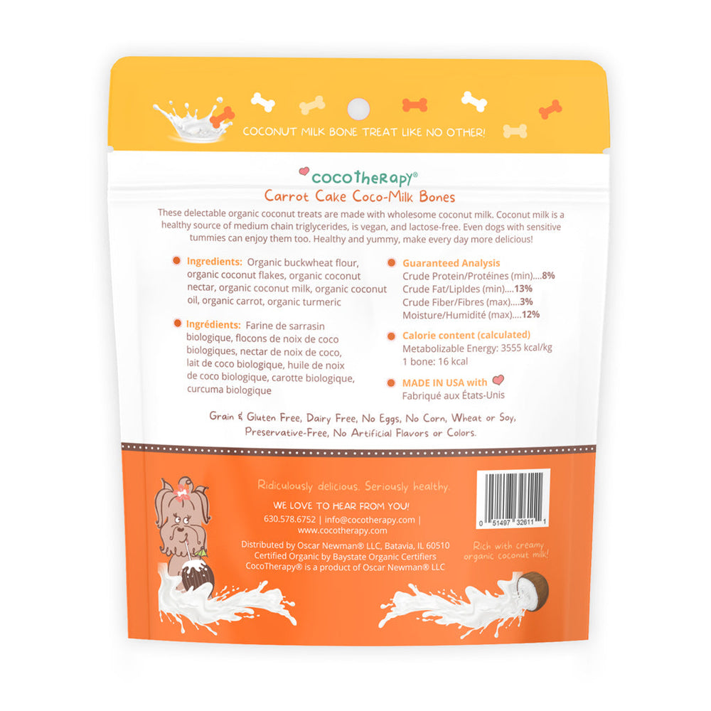 
                  
                    coco therapy - Coco-Milk Bones - Carrot Cake, 6 oz
                  
                