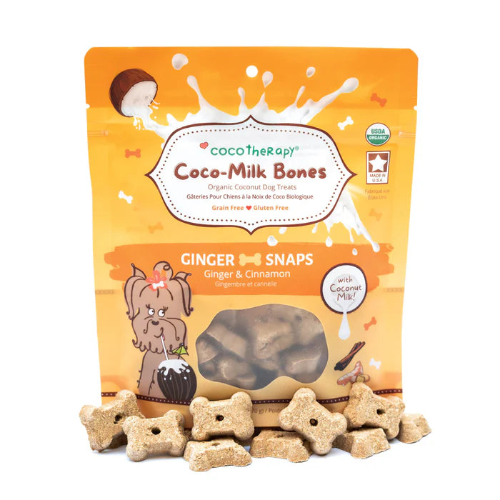 coco therapy - Coco-Milk Bones - Ginger Snaps, 6 oz