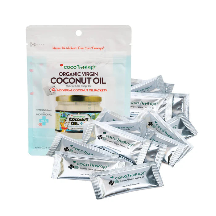 coco therapy - Virgin Coconut Oil Portable Packets – 12 x 10 ml packets/pouch