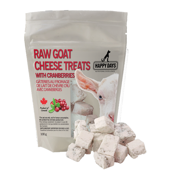 Happy Days - Raw Goat Cheese Treats with Cranberry 100g (Frozen Food) (Only Deliver to Metro Vancouver)