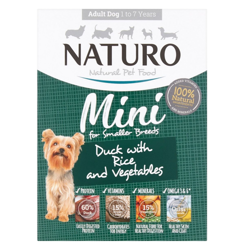 Naturo - Dog Trays - Adult Mini Duck & Rice with Veg (150g - Case of 7)