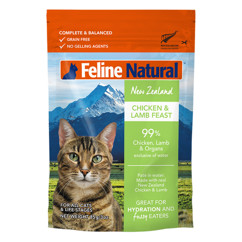 Feline Natural - Chicken & Lamb Feast Pouch 85g (Case of 12)