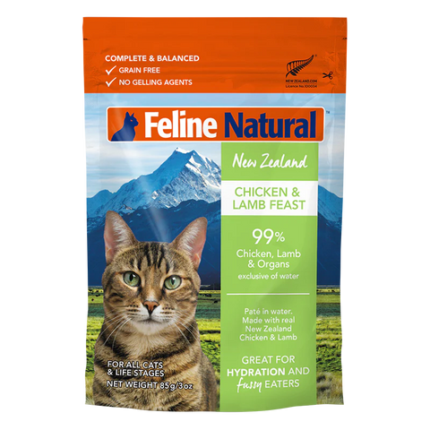 Feline Natural - Pouches - Chicken & Lamb Feast - 85g (Case of 12)