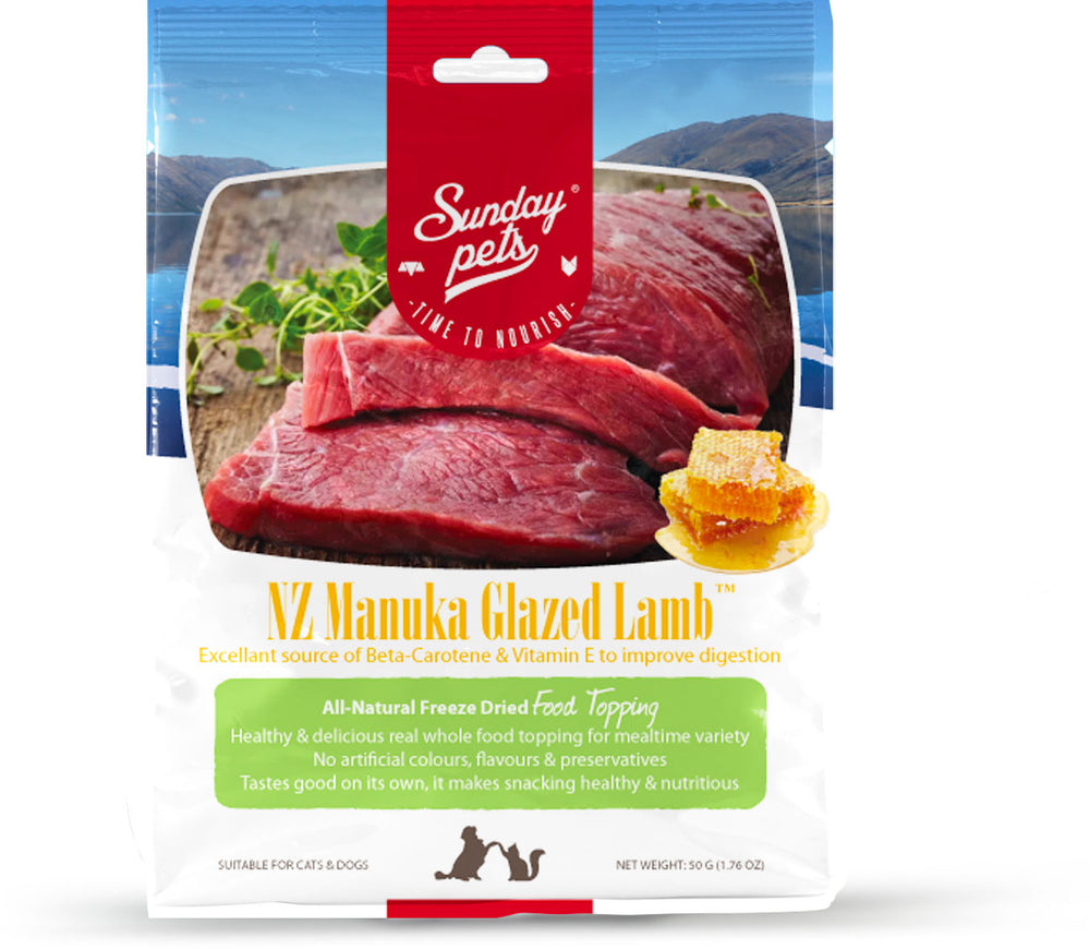 Sunday Pets - NZ Manuka Glazed Lamb FD Treats - 1.76oz