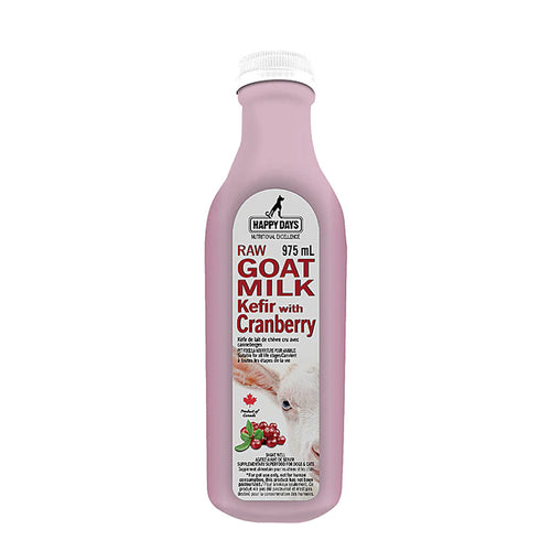 Happy Days - Raw Goat Milk Kefir with Cranberry 975ml (Frozen Food) (Only Deliver to Metro Vancouver)