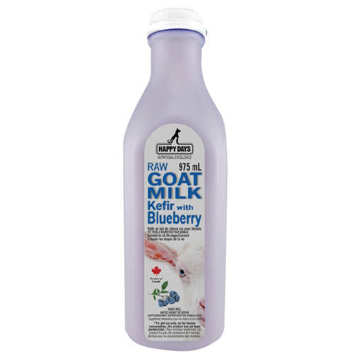 Happy Days - Raw Goat Milk Kefir with Blueberry 975ml (Frozen Food) (Only Deliver to Metro Vancouver)