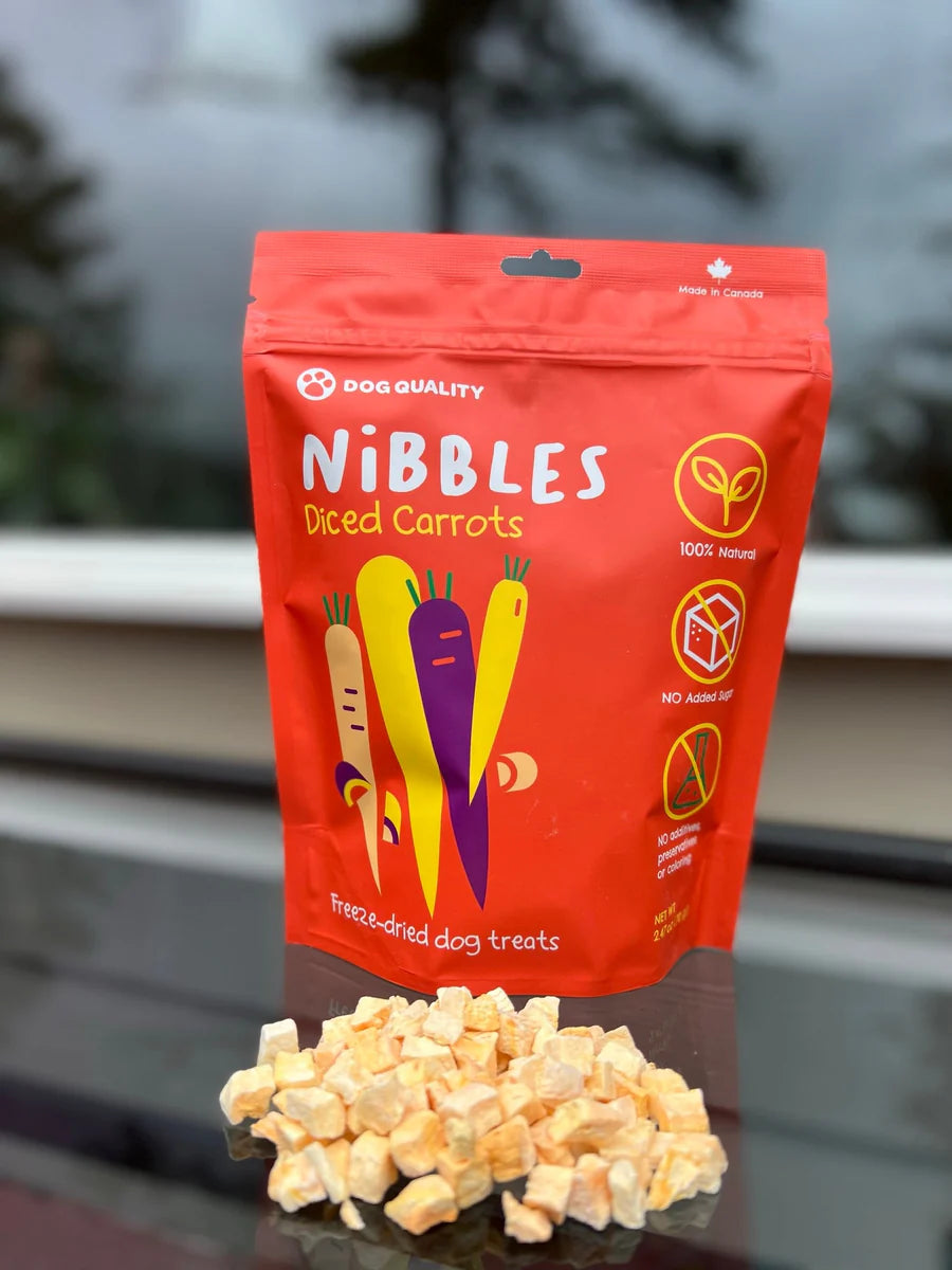 
                  
                    Dog Quality - Nibbles - Freeze dried - Diced Carrots
                  
                