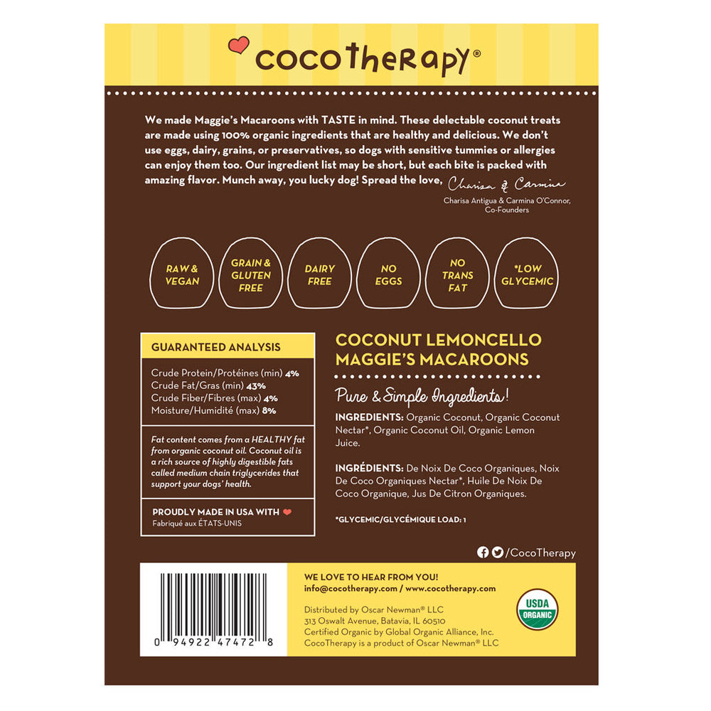 
                  
                    coco therapy - Maggie’s Macaroons – Coconut Lemoncello – 4 oz pouch
                  
                